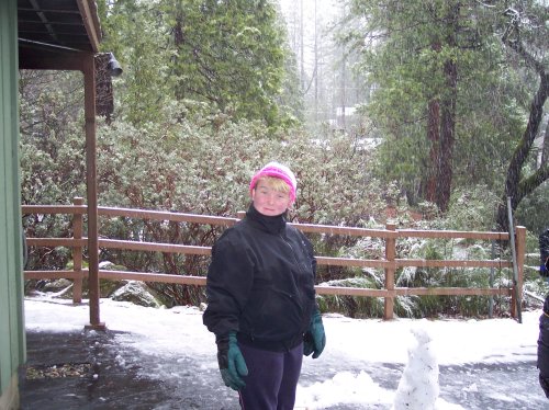 Melissa all bundled up 