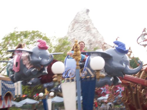 Melissa & Lori in flight on Dumbo 