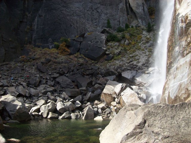 Pool at base of Yosemite falls 