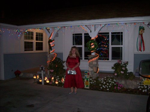 Melissa all ready for the Christmas dance 