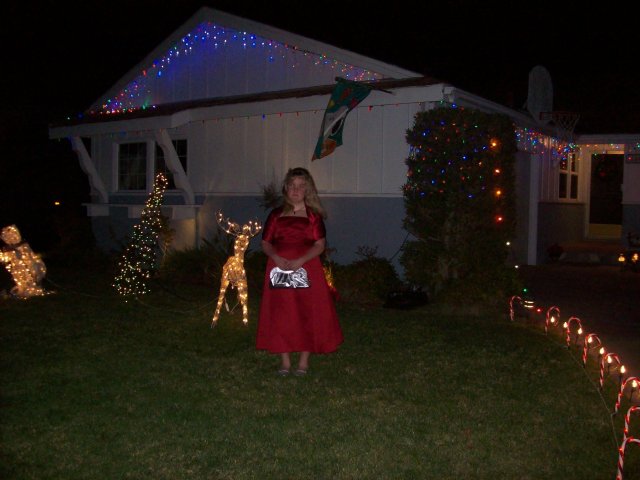 Melissa all ready for the Christmas dance 