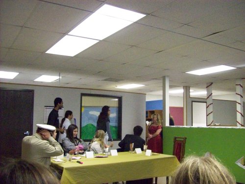 Melissa and all the cast in her school play 