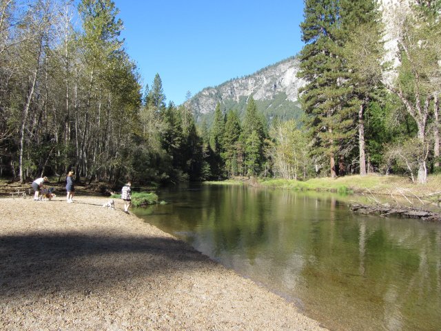 Family by the river 