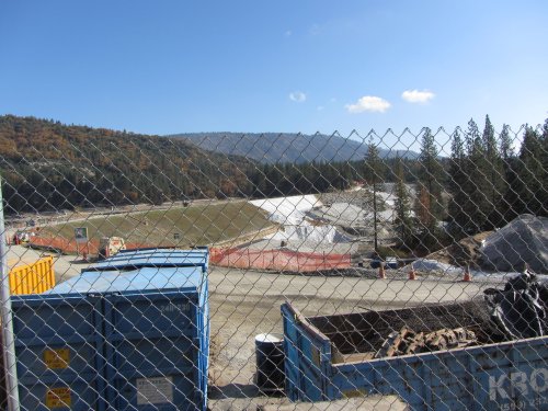 Work on Bass Lake dam 