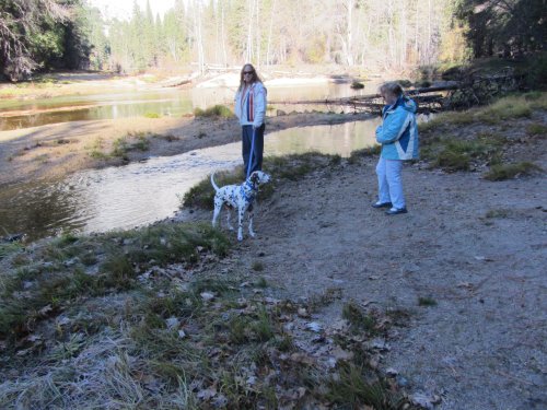 Missy, dad, and Lucky 