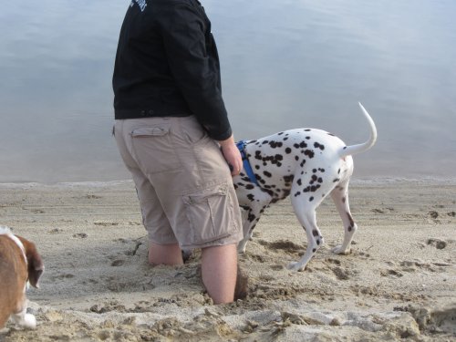 Jonny stuck in sand 