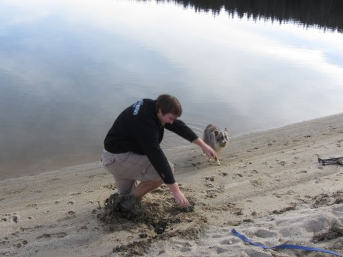 Jonny, stuck in the sand 