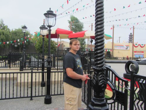 Jonny waiting to go on ride 