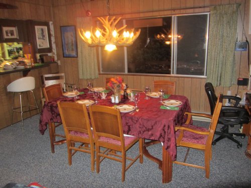 Thanksgiving dinner table 