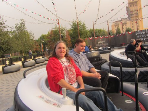Dad and Jonny on ride