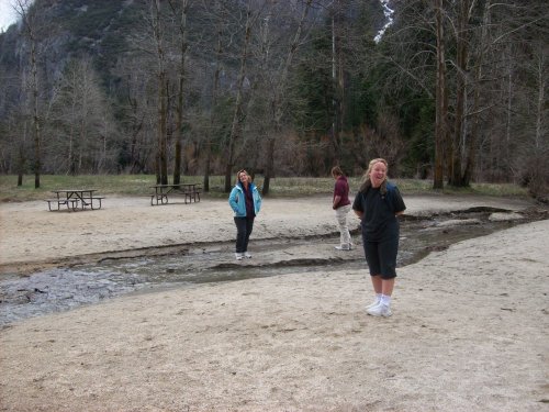 Family by river 