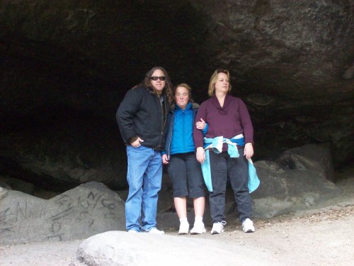 Dad, Melissa & mom in indian cave 