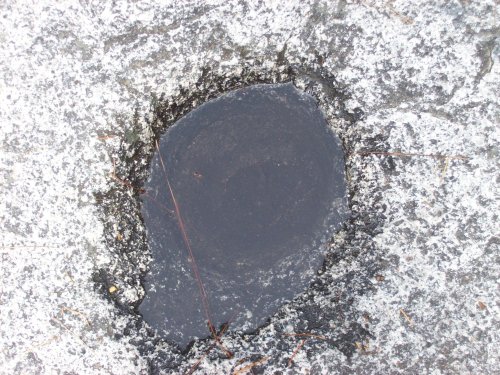 Grinding hole in rock 
