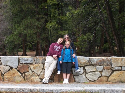 Family on bridge 
