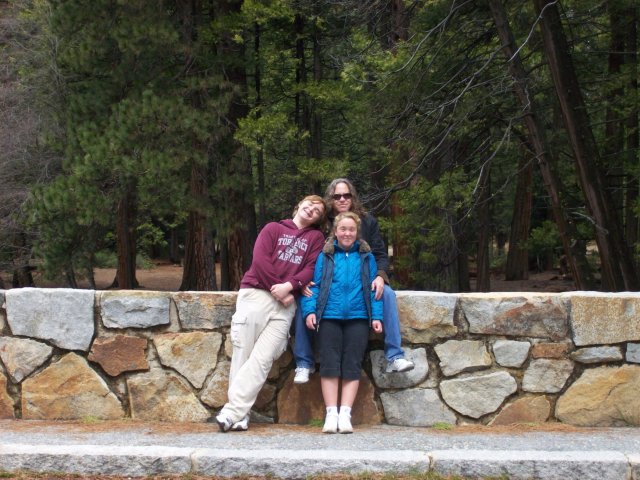 Family on bridge 