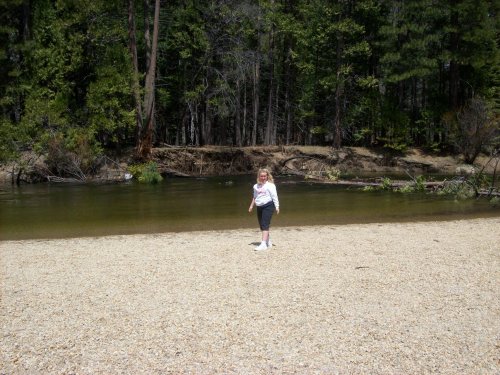 Melissa throwing stones 