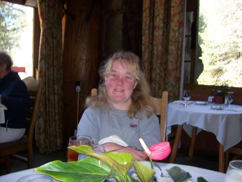 Melissa at the Ahwahnee for mom's birthday 