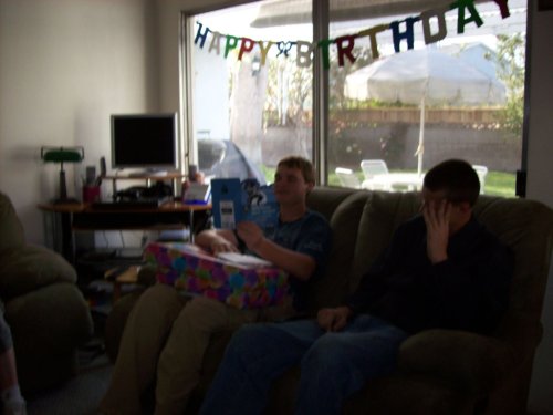 Jonny opening presents 