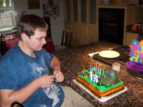 Preparing to blow out candles 