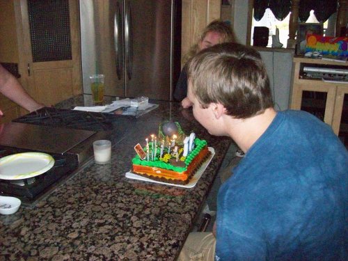 Blowing out candles 