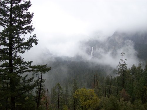 Yosemite Valley in storm 