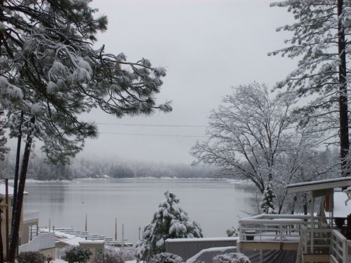 Snow over Bass Lake 