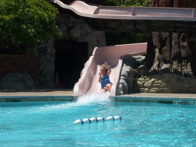 Missy on the slide 