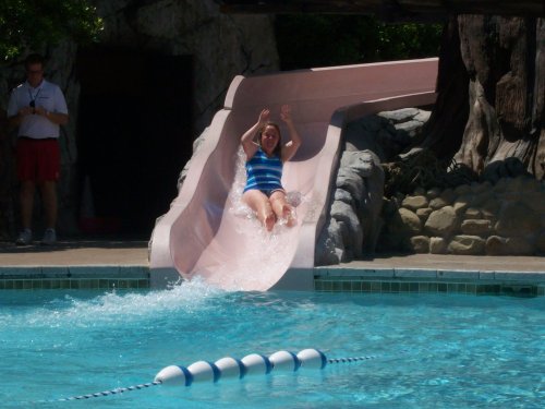 Missy on the slide 