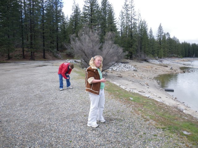 Kids throwing rocks 