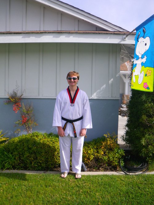 Jonny, ready to take is test for 2nd Degree Black Belt 