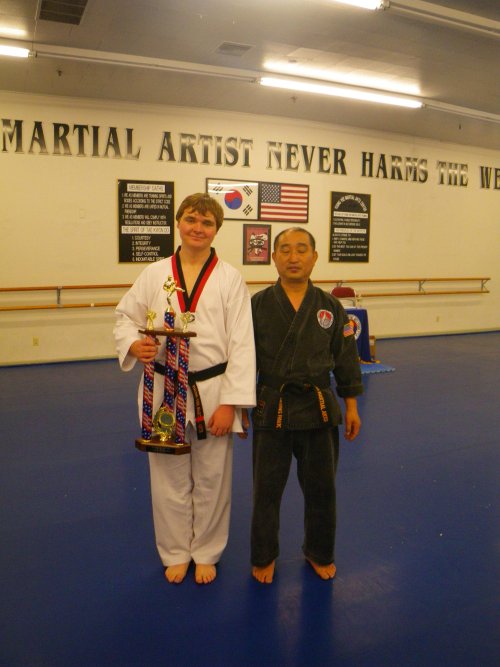Jonny and one of his instructors 