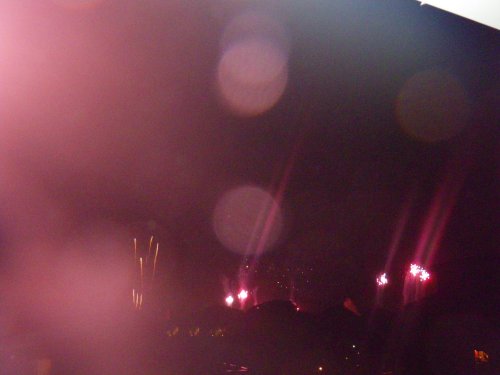 Fireworks at Disneyland from our balcony 