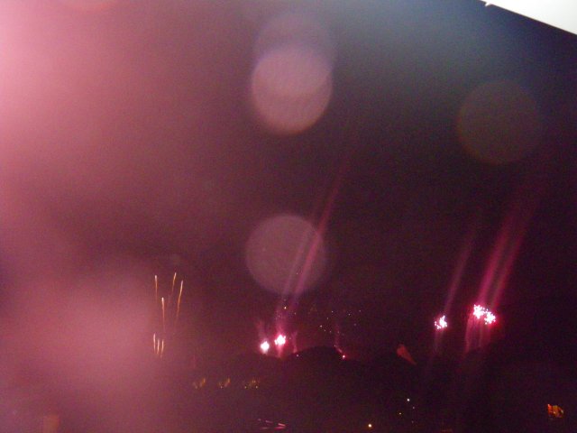 Fireworks at Disneyland from our balcony 