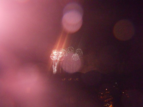 Fireworks at Disneyland from our balcony 