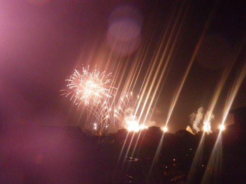 Fireworks at Disneyland from our balcony 