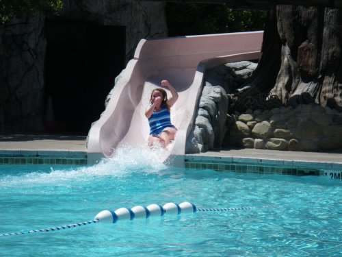 Missy on the slide 