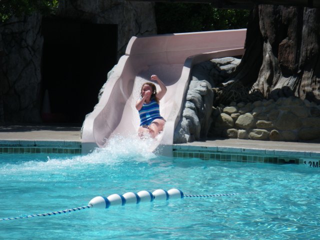 Missy on the slide 