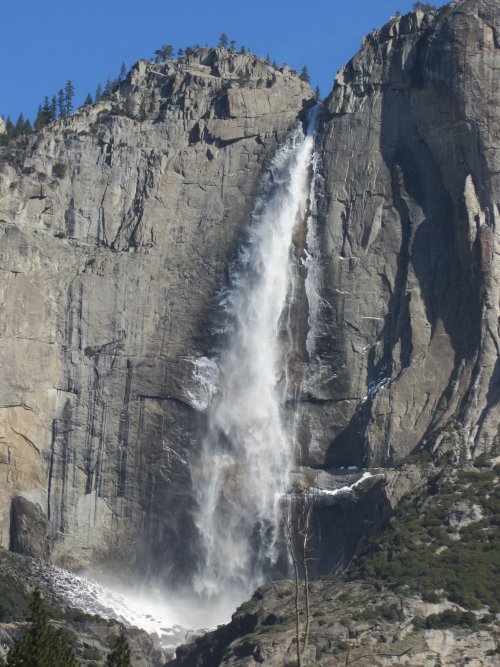 Yosemite Falls and ice 