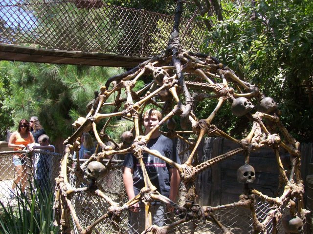 Jonny in skeleton cage 