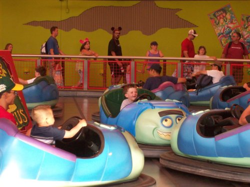 Jake on bumper cars 