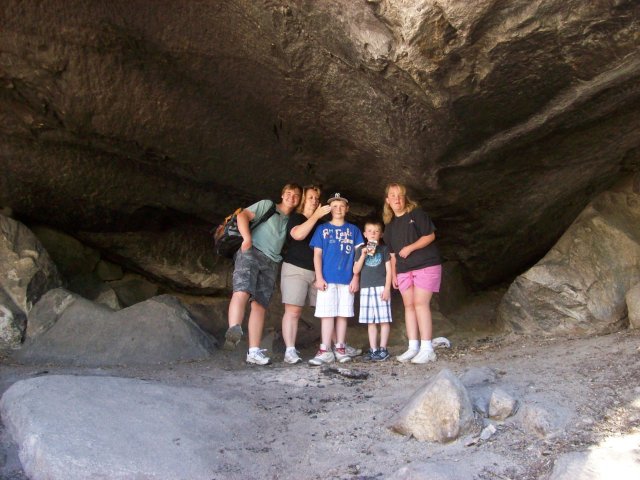 Group in indian cave 