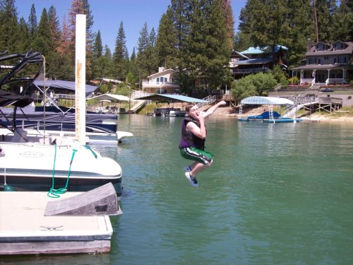 Lamar in flight 