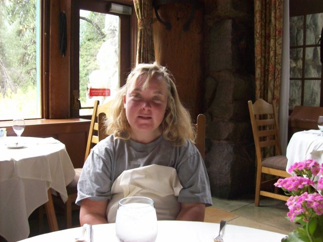 Melissa ready for lunch 