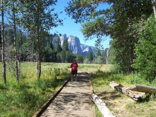 Lori on the trail 