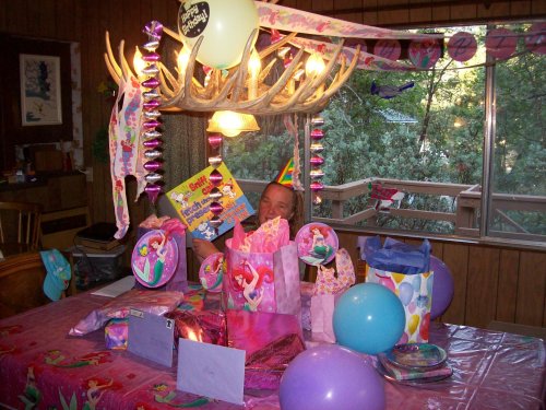 Melissa opening birthday gifts 