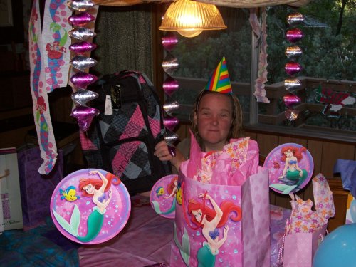 Melissa opening birthday gifts 