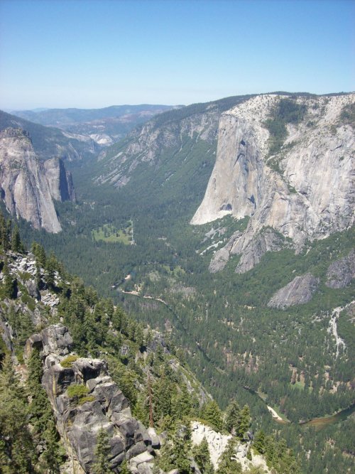 View through valley from Taft Point 