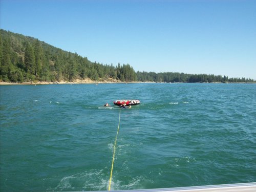 Kids fall off raft 