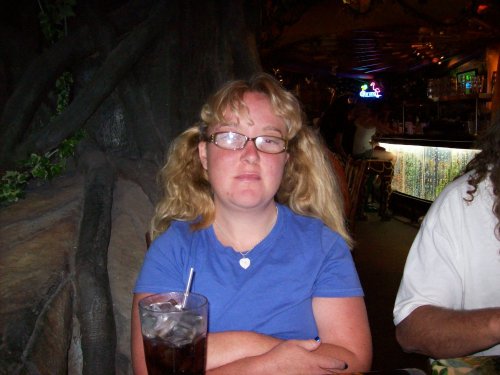 Missy at the Rainforest Cafe 