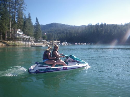 Mom and Missy out for an early morning ride 